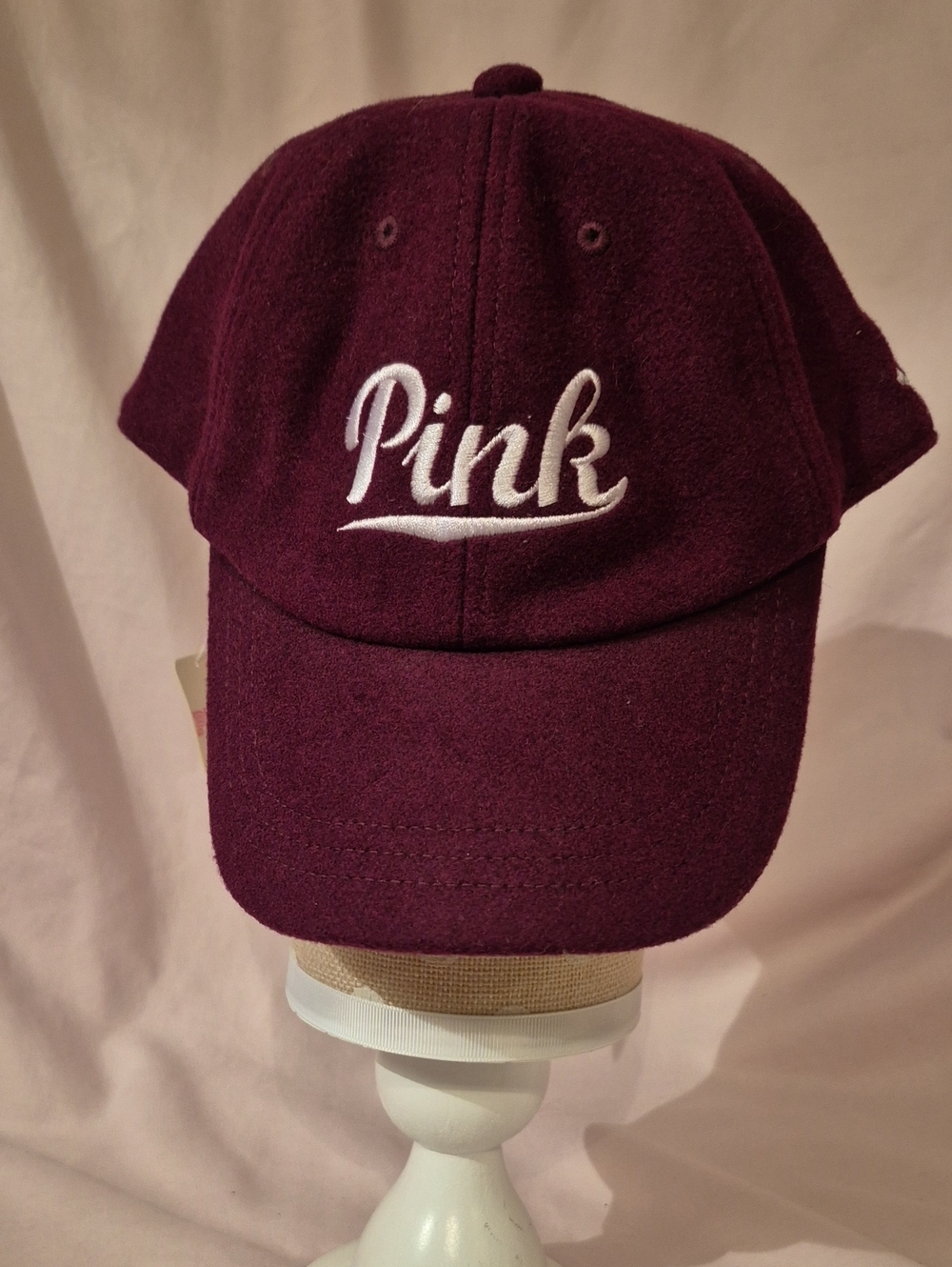 PINK Victoria's Secret Brand Women's Burgundy Baseball Cap